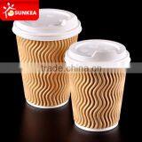 8oz Kraft Ripple Hot Coffee Paper Cups thumbnail-6