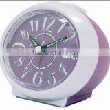 Plastic round alarm clock,desk clock, bedroom clock