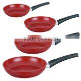 Aluminium Red Lava Stone Coating Fry Pan