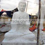 Shakyamuni Buddha Statues for Sale White Marble Stone Hand Carving Sculpture for Home Garden Pagoda Temple No 36