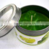 jelly scented green apple candle with tin