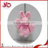 Soft Pink Rabbit Keychain, Stuffed Animal Keychain, Plush Toy Keychain