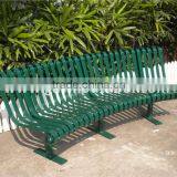 Powder Coated Steel Curved Outdoor Bench Metal Park Bench Size thumbnail-1