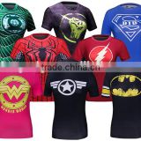 Compression T Shirt Superhero Women Superman/wonder woman Shirt Sports T Shirt Running Short Sleeve Fit Tops Guangzhou Clothing