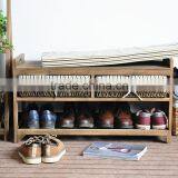 Contracted Fashion Entrance Solid Wood Shoe Cabinet thumbnail-1