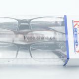 Classic onebody PC injection supermarket cheap promotion reading glasses with pouch and clister package