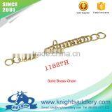 Solid Brass Double Horse Bit Chain thumbnail-1