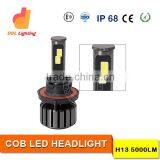 Super Bright 60w 5000lm Cob Led Headlight Conversion Kit for Jeep, Cars, Motorcycle