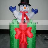 Pop-up inflatable snowman decoration