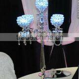 Crystal Candelabra, Candelabra 5 Arms, Silver Candelabra Centerpiece thumbnail-1