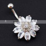 Fashion Rhinestone Dangle Button Barbell Belly Navel Ring Bar Fake Belly Button Rings