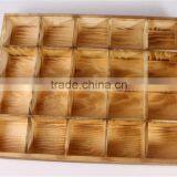 Burning Color Compartment Tray,wooden Rustic Tray,supermarket Wooden Tray thumbnail-4