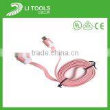 New Colorful The Double Insertion Light LED Micro USB Cable For Android Data Cable thumbnail-5