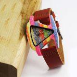 New Design Triangle Shape Colorful Bamboo Watches thumbnail-2