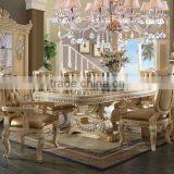 Pure American Classic Luxury Full Solid Wood Cream Color Palace Carving Dining Room Furniture Set(MOQ=1 SET) thumbnail-4