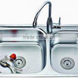 8446 Stainless Steel Double Bowl Kitchen Sink thumbnail-1
