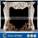 Carved by Hands White Marble Fireplace thumbnail-1