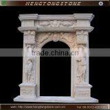Home Decorative White Stone Door Frame With Girl Statue thumbnail-1