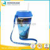 High Quality All in One Cup,Snacking And Drinking Cup Movie Cup With Lid and Straw, Plastic Cup Custom Logo thumbnail-1