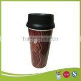 Custom IML Thin Wall Plastic Double Wall Coffee Mug Cup thumbnail-1