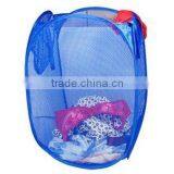 Folding and Mesh Polyster Large Nylon Laundry Bag Pop up Laundry Basket Lightweight Storage Basket thumbnail-2