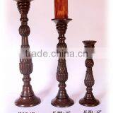 Wood Candle Stand, Hand Carved Wooden Candle Holder, Tall Wooden Candle Holder, Wedding Decoratiion Candle Holder thumbnail-1