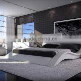 Special S Shaped Double Bed Bedroom Furniture Modern Leather Bed thumbnail-6