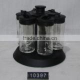 Factory price spice jars packaging glass with stand