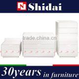 White Wooden Chest Of Drawers Design D-19 thumbnail-1