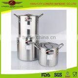 3pcs Magnetic Stainless Steel 555 Soup Pot With Steel Handle and Lid thumbnail-1