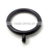 Window Plastic Curtain Rod Rings Inside Diameter 34mm & Inside Diameter 26mm With Eyelet Black Plastic thumbnail-2