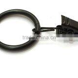 High Quality Black Coated Iron Curtain Ring With Clip / Rod Ring With Clip Hanging / A Ring With A Clip thumbnail-4