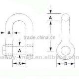Stainless Steel Square Head Pin D Shackle thumbnail-3