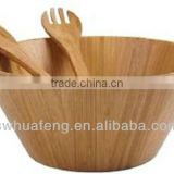 2016 Fashion bamboo salad bowl with spoon