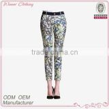 direct factory skinny spandex/cotton printed jean pants for girls