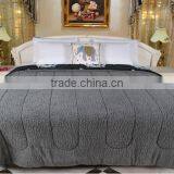 Faux Fur Flannel Plain Colour Quilt Blanket Pillow Handmade Patchwork Quilt Needlework Bed Linen Bedclothes 16 thumbnail-2