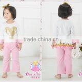 Hearts Printed Top & Pant Set Baby Clothing Set Red Valentine's Outfits Girl Valentine's Day thumbnail-5