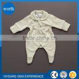 Plain Design Baby Towel Rompers Long Sleeve Wholesale Baby Clothing thumbnail-1