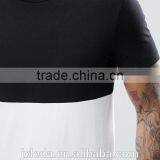 Customize Men Longline Muscle Slim Fit Contrast Color Blank T-shirt thumbnail-3