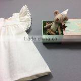 Boutique Baby Frock Design Plain White Western Dress Cotton Girls Party Dresses thumbnail-4