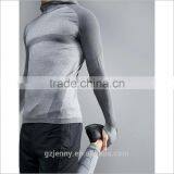 2017 New Sports T Shirt Running Long Sleeve Slim Fit T Shirt With Hoods In Gray thumbnail-2