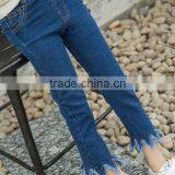 Zm35704a Fashion Kids Ruffle Denim Jeans Pants Girls Tight Trousers thumbnail-2