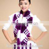 2015 New Style Ear Neck Warmer Ladies Whole Set Long Genuine Rex Rabbit Fur Scarf thumbnail-3
