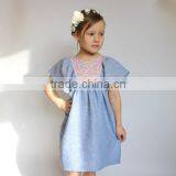 Vintage Floral Printing 100% Linen Girls Fancy Dresses 3-5 Year Old Girl Dress Kids Clothing Wholesale thumbnail-2