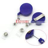 Blue Plastic Buckle Security ID Card Badge Holder Reels 8cm thumbnail-1