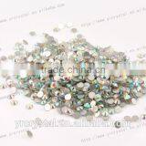 Round Shape AB Color No-hotfix Silver Foiling Crystal Flat Back Rhinestone thumbnail-1