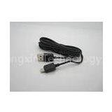 Black 2.0M Cell Phone USB Cables USB A Type To Micro USB Connector