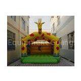 Yellow Giraffe Waterproof Commercial Inflatable Bouncers With 0.55 mm PVC thumbnail-1
