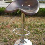 Moving Metal Bar Stool With Low Back thumbnail-1
