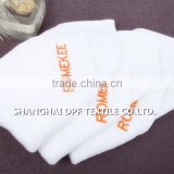 White Plain With Embroidery Logo Hand Towel